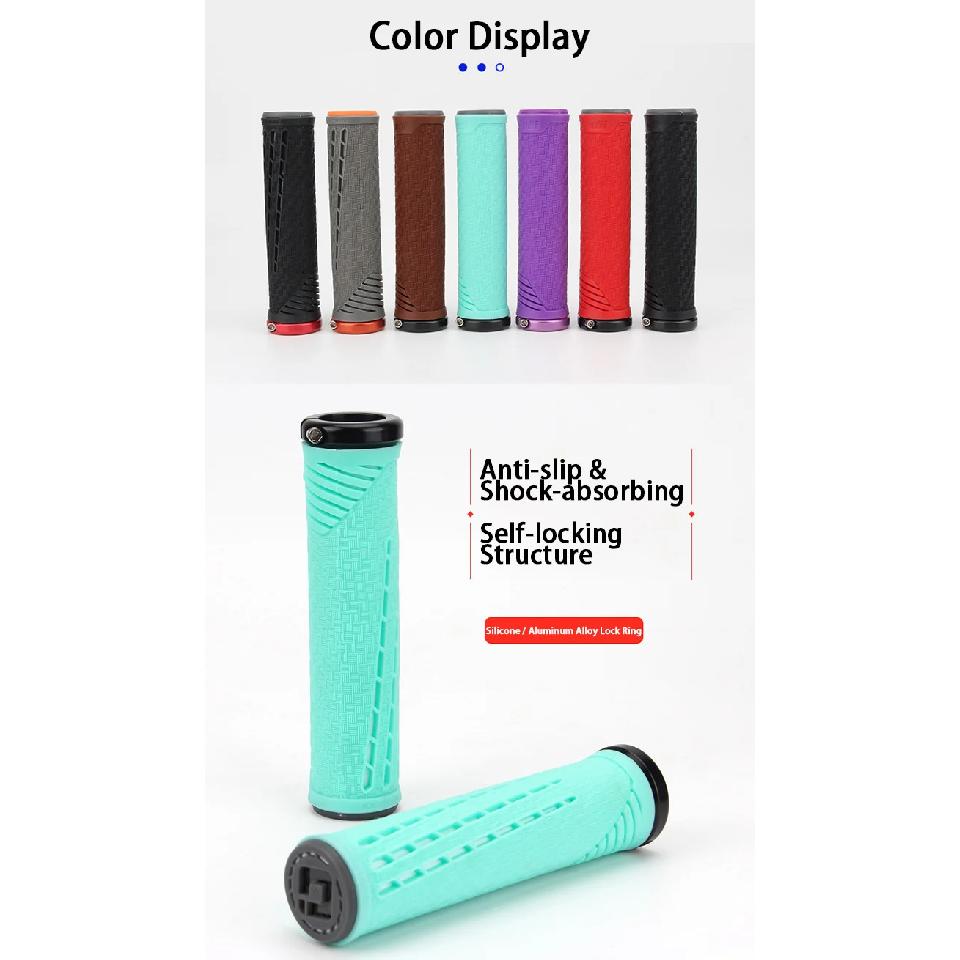 ODI Lock on Bike Grips Carbon Fiber Silicone Lightweight Bike Grips Non-slip Shock Absorption Comfortable Grip Bicycle Accessory