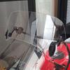 ZCJSZP Universal 130mm*360mm Windshield Adjustable Clip Motorcycle Extension Windshield Adjustable Clip-on Screen Windshield Windscreen Glass Spoiler