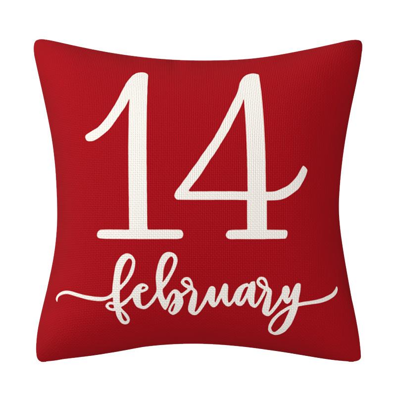 

Love Valentine s Day Pillowcase Living Room Letter Pillowcase Sofa Bedroom Household Products 45 * 45Cm (without pillow core)