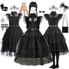 Kinderen Wednesday Addams Jurk Halloween Kostuums Jurk Cosplay Feest Kostuum