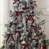 12pcs Red Christmas Bows decoration Velvet Bows Ribbon Home Christmas Tree Bows Gift Wrapping DIY Crafts Front Door Wreath decor