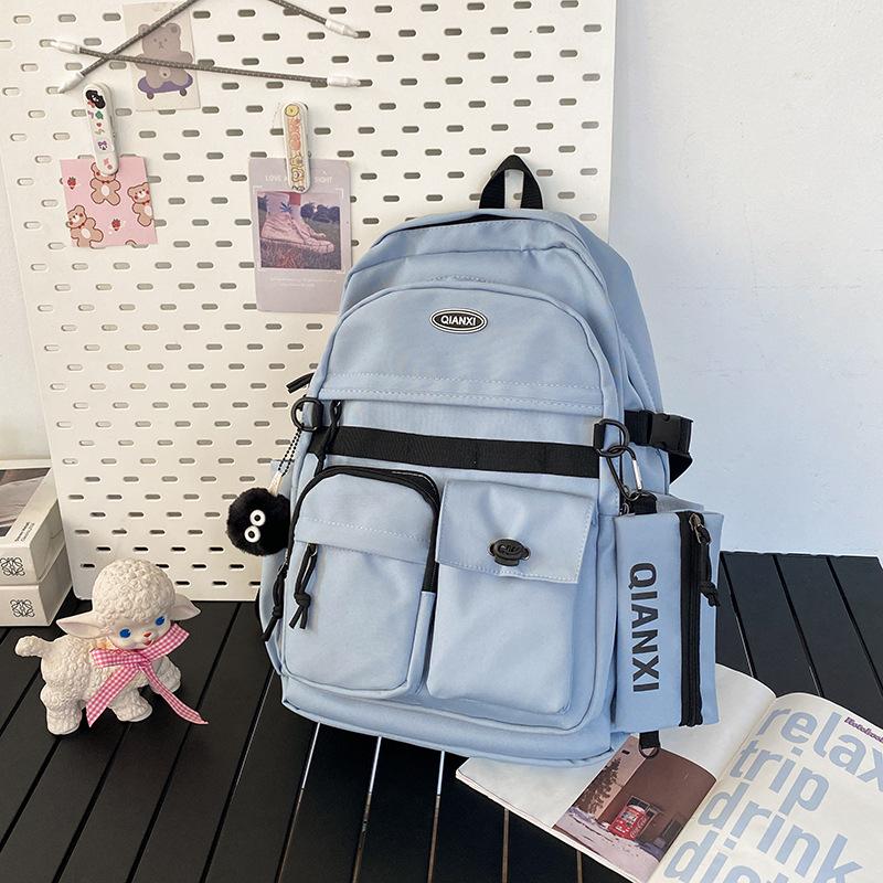 Schoolbag new Korean version ins tooling style schoolbag middle school student large capacity Japanese trend college student travel backpack men