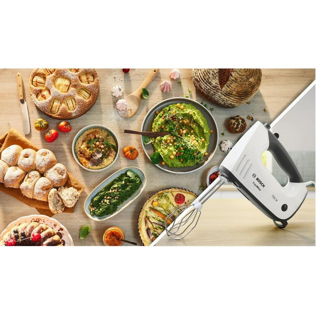 Bosch MFQ37470 Hand Mixer 750W White/Black