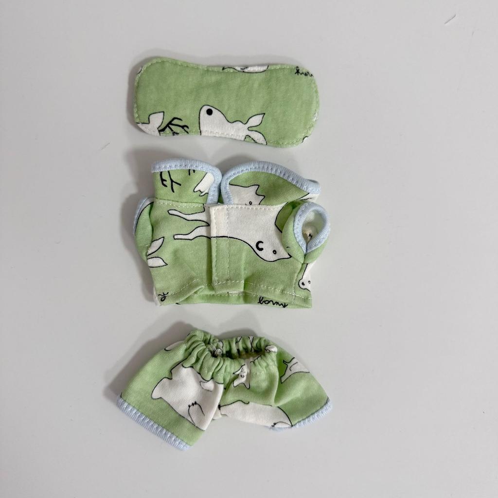 [Cloth Only] 17cm Doll Clothes Cartoon Sleeping Clothes Doll Clothing Set Replacement Fashion Outfit Doll Clothing Replacement