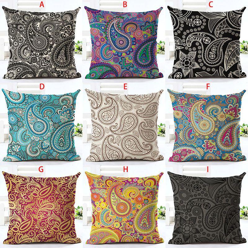 Exquisite Kissenbezüge mit Paisley-Print im Ethno-Stil für Vintage-Böhmische Sofadekoration