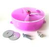 Pet Bird Parrot Cage Feeding Device Toy Rotating Round Wheel Plastic Food Box