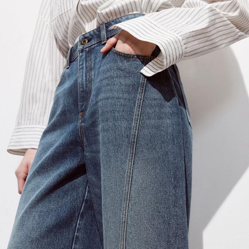 ONLY Women's High-Waist Loose Straight Cropped Jeans