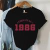 Vintage 1986 60th Birthday Print Tshirt Unisex Retro Casual Tee For Birthday Gift Daily Wear 1986 Limited Edition Tees
