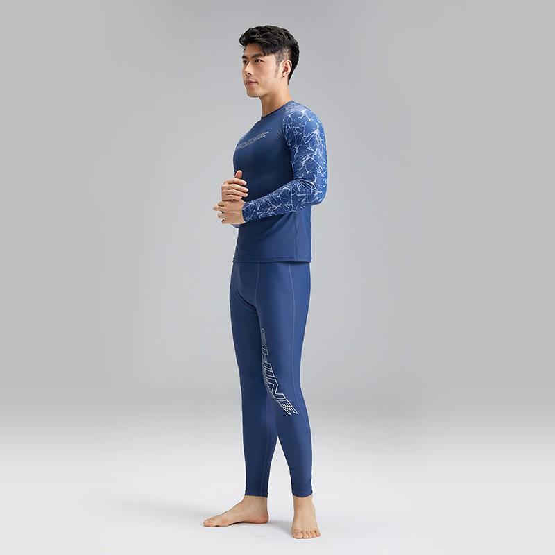 Heren UPF 50 Sneldrogend Lange Mouwen Rash Guard Set Zwemkleding Surfen Zwemmen Watersporten