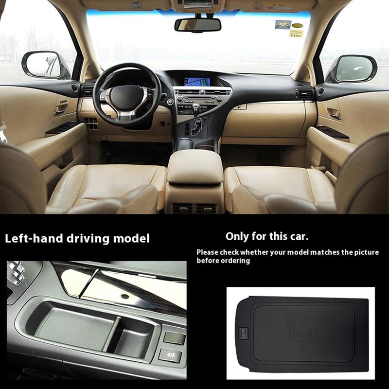 

2 DIN The latest For Lexus RX 2009-2014 Car center console phone charger fast wireless charger charging plate charging holder for Android