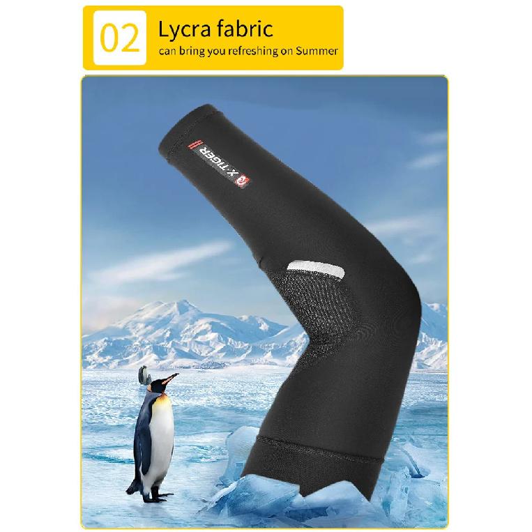 X-TIGER Breathable Arm Sleeve UV Protection Quick Dry Cycling Sport Ice Fabric Sunscreen Bands Elbow Pad Fitness Arm Sleeve