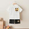 Summer Mickey Mouse outfit for boys and children, short sleeved T-shirt and shorts set, fashionable casual top