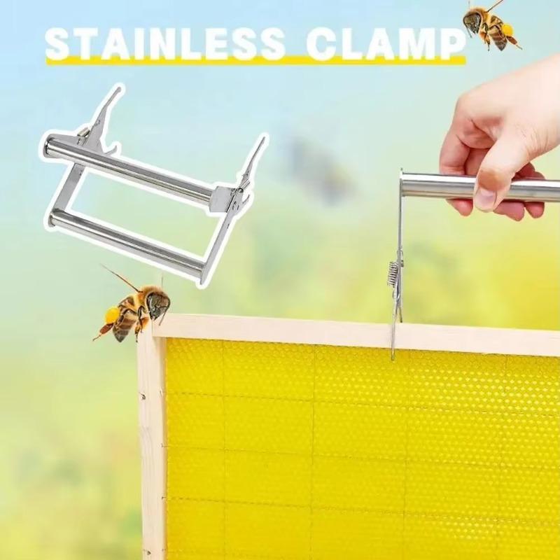 Beekeeping Accessories Increase Honey Bee Tool Bee Hive Frame Holder Stainless Steel Capture Frame Grip Beehive Clip Clamp Grasp