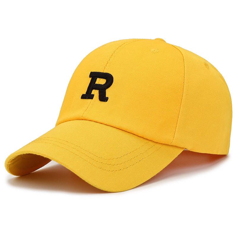 Embroidery R Letter Baseball Hat Adjustable Sun Protection Breathable Gifts