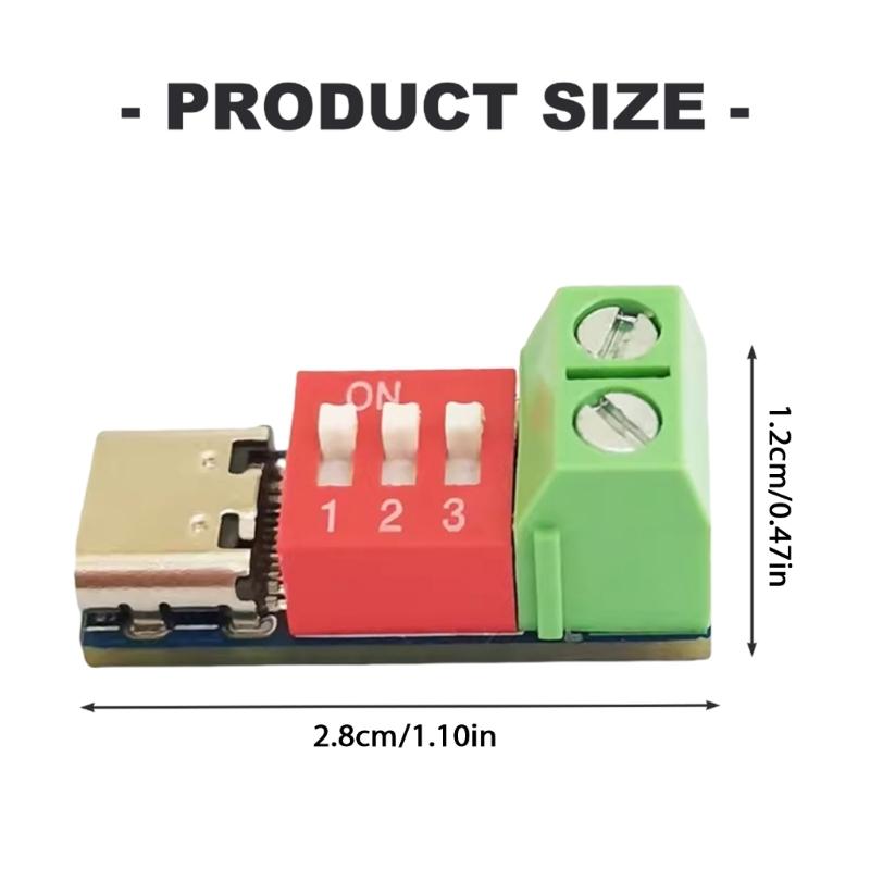Programmable Power Supply Testing Tool DC5-20V Power Module For Fast Charging Voltages Adjustment Via DIP Switches