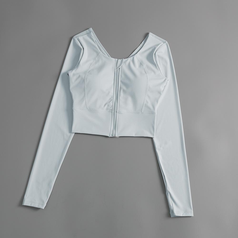 Yoga Clothes With Chest Pads, Tops, Women's High-end Fitness Clothes, Sports Cycling, Pilates Training, Beautiful Back, Long Sleeves