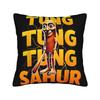 Federa Cuscino Tung Tung Sahur Cartoon Friends Copricuscino Comodo per Sedia Salotto Federe Cuscino Retro Trendy