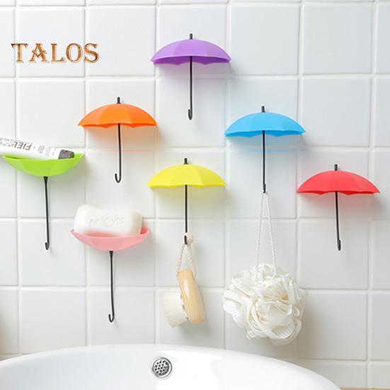 Umbrella Wall Hooks Purse Key Hangers Simple Installation Multi-Color Versatile 3D Adhesive Decorative Hanging Hooks