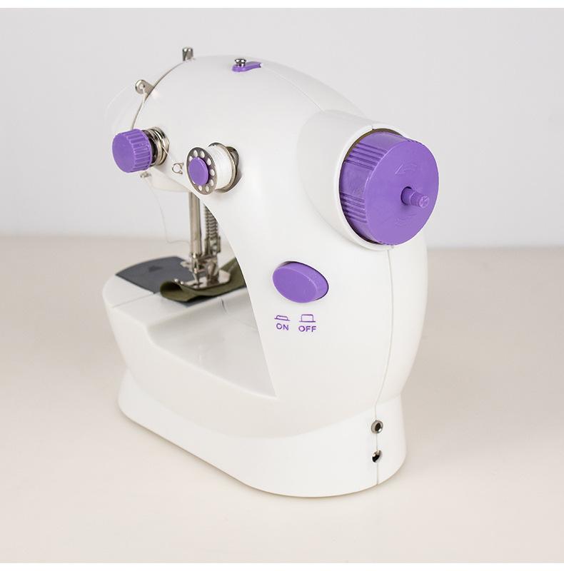 Multifunctiona Household Mini Sewing Machines Handheld Sewing Machine With Light Cutter Foot Pedal Portable Night Light EU Plug
