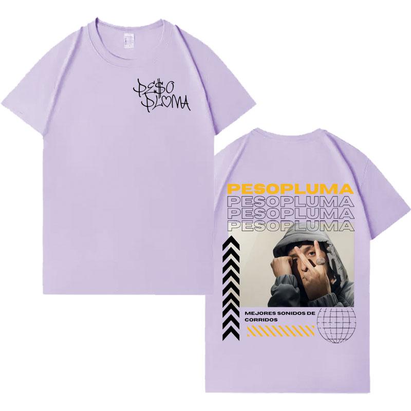 Singer Peso Pluma Hip Hop Graphics High Quality Tshrits Mens Casual T Shirt Oversized Short Sleeves Crewneck Cozy Clothes Unisex