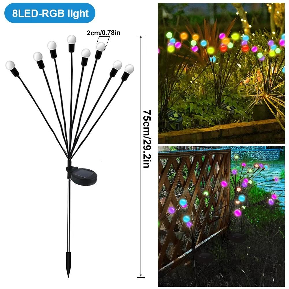 1/2/3/4PCS LED Solar Outdoor Jellyfish Swaying Lights Waterproof Garden RGB Mushroom Lawns Lamp for Patio Yard Garden Decoration