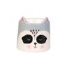 Egg Holder Raccoon Ceramic Gray And White