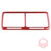 For Dodge Challenger 2008-14 Red Carbon Fiber Central Air Vent Outlet Cover Trim