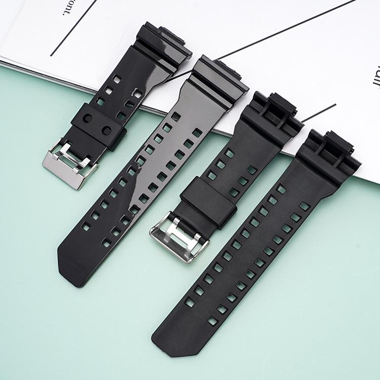 Strap for Casio G-Shock GA-100/110/120/140/200/400/700 800 GD-100/110/120 G-8900 GLS-100 Replace Silicone Resin Watch Band 16mm