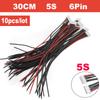 10pcs/lot 1S 2S 3S 4S 5S 6S 7S 8S Lipo Battery Balance Charger Cable IMAX B6 Connector Plug Wire 30 20 15 10cm Single Head Wire