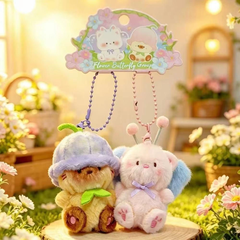 Bee Rabbit Flower Fairy Keychains Bag Charms Plush Keychains Magnetic Couple Pendant Backpack