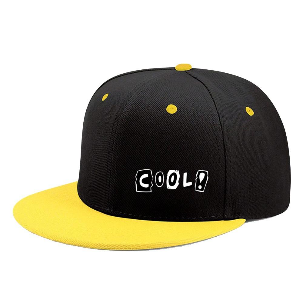 Best- Korean Hip-Hop Hat With English Print Baseball Cap For Men, Skateboard Flat Brim Hat, Korean Version Hat