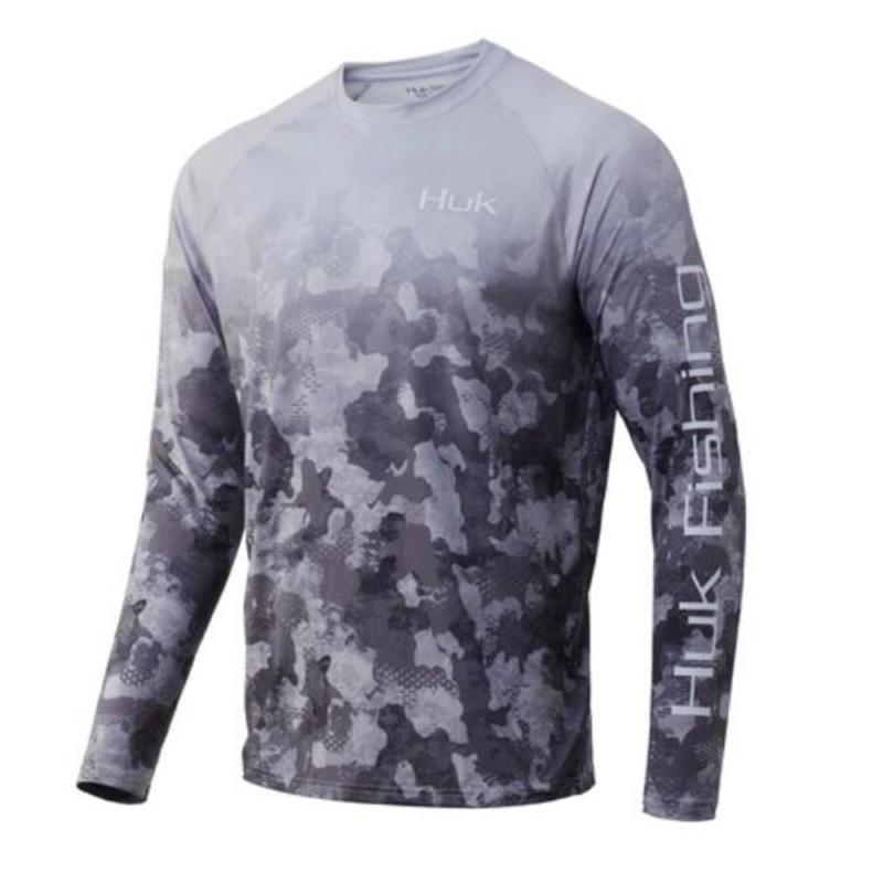 HUK Fischbekleidung Neues UPF+50 Eisgarn Leicht Atmungsaktiv Schnelltrocknend Langarm-T-Shirt