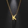 Stylish Women's Non-fading Titanium Steel Letter Pendant Necklace - 26 Unique Designs
