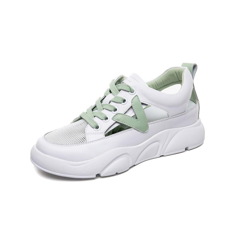 New summer little white women's casual baotou sports flat-bottomed pregnant women mid-heeled sandals