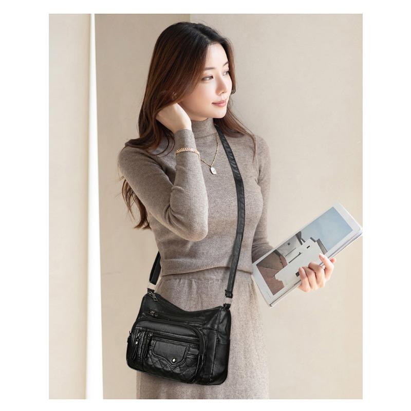 Women Bag New Fashion Large Capacity Shoulder Bag Euro-American Versatile Crossbody Bag Multi-Pocket Mom Bag