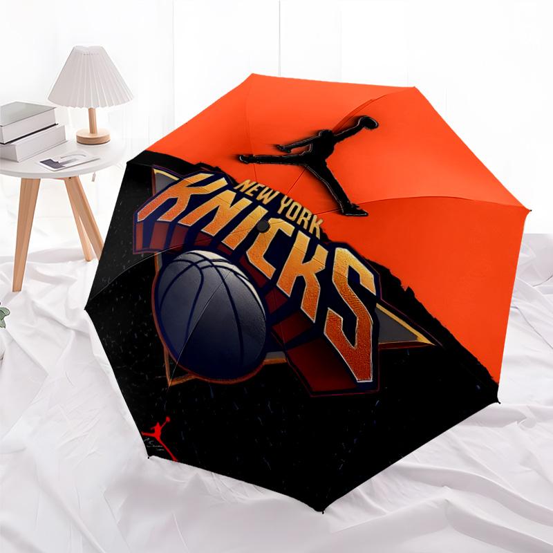 1pc New York Knicks Umbrella, Sun Protection, And UV Shielding. It Has Eight Sturdy Ribs for Outdoor Use And Perfect As a Holiday Gift