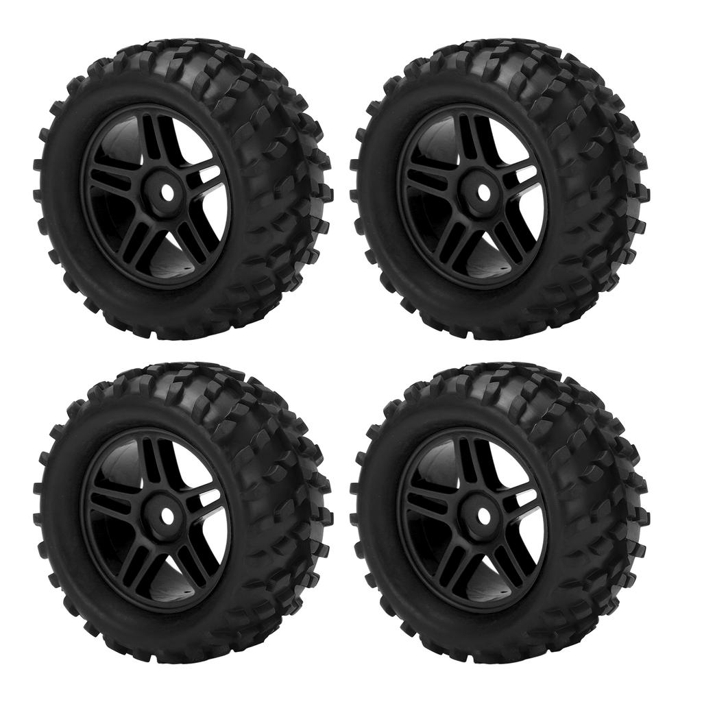 4Pcs RC Wheels And Tires Set 82mm Front and Rear with Interlaced Pattern for WLToys 144001 1 14 RC Off Road Car