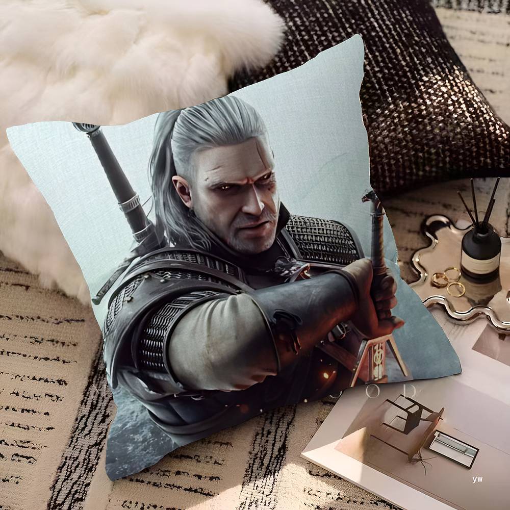 Hot-The-W-Witcher-Game Cushion Cover Pillowcase Upholstery Sofa Throw Pillow Home Decor Pillowcas