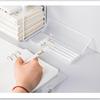 Matte Transparent Pencil Case Frosted Plastic Pen Storage Box For School Office Stationery Organization Supplies