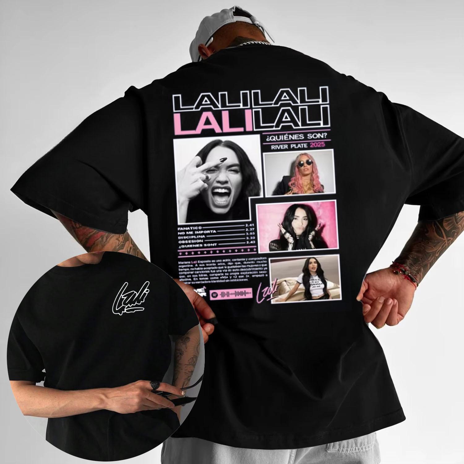 2025 Summer Singer Larry Esposito Album Tour Cover Tshirt Mens Hiphop Aesthetic High Street Tshirt Cotton Loose Tshirt S