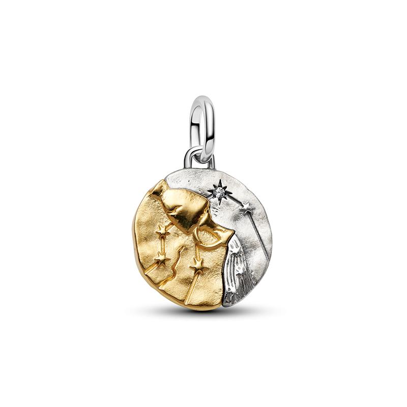 New 925 Silver Summer Coin Twelve Constellation Carving Hang Tag Charm Beads Suitable for Bracelets, Necklaces, Fashion Jewelry