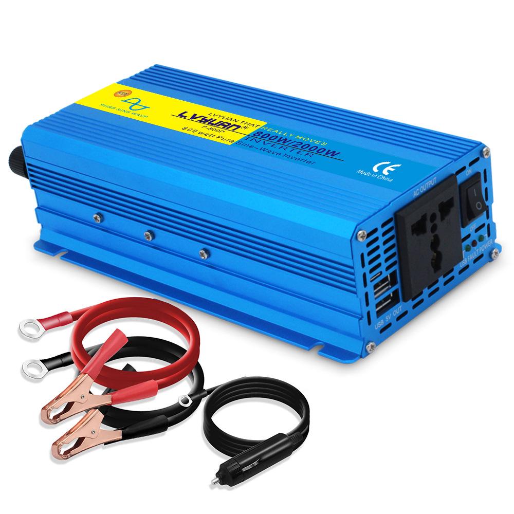 Tuyang Pure Sine Wave Inverter 800W/2000W, 12V/24V to 220V-240V for Car/Home/Solar Use.