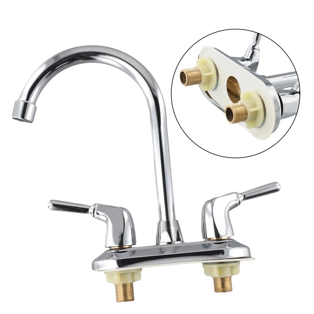 Bateria kuchenna obrotowa miedziana dwuuchwytowa 2 otwory nadblatowa zlew kuchenny ciepła zimna bateria obrotowa baterie łazienkowe majsterkowanie
