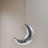 Retro Disco Moon Pendant - Reflective Party Decor