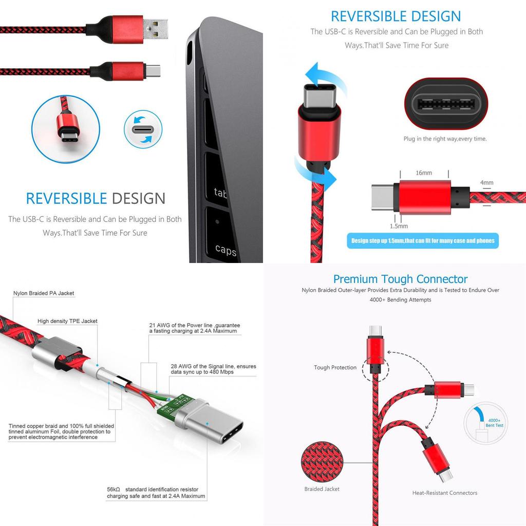 1 Fast Charging Data Charger Cable Designed For The Samsung Galaxy S8/plus