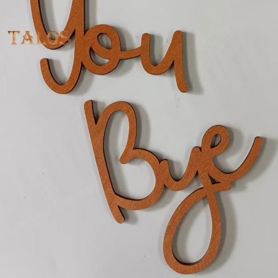 Wooden Wall Decor Sign Love You Bye Sign Home Decor Entryway Wall Letter Ornament Housewarming Wedding Gift for Couples Family