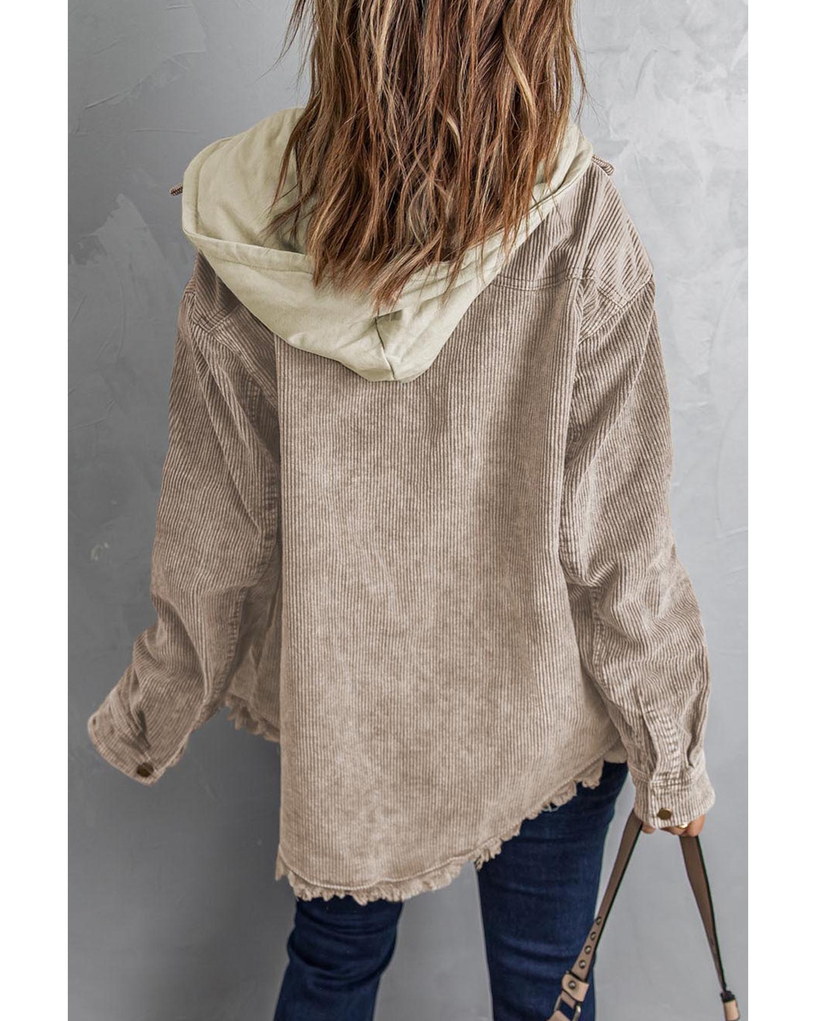 

Azura Exchange Patchwork Corduroy Shacket S хаки