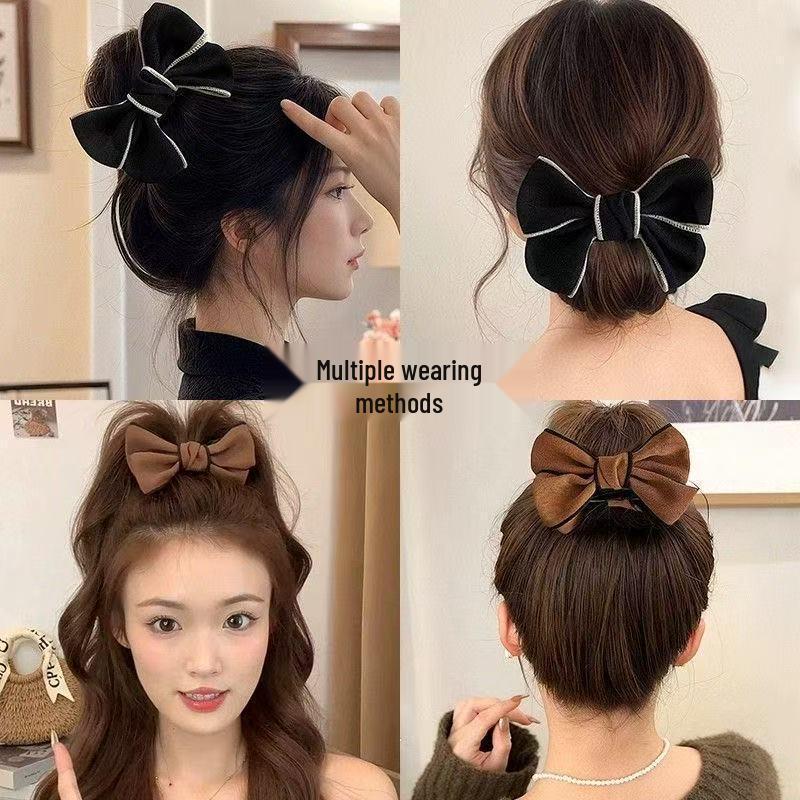 Pinza para el pelo con lazo Otoño Invierno: Elegante Accesorio para Moño y Cola de Caballo