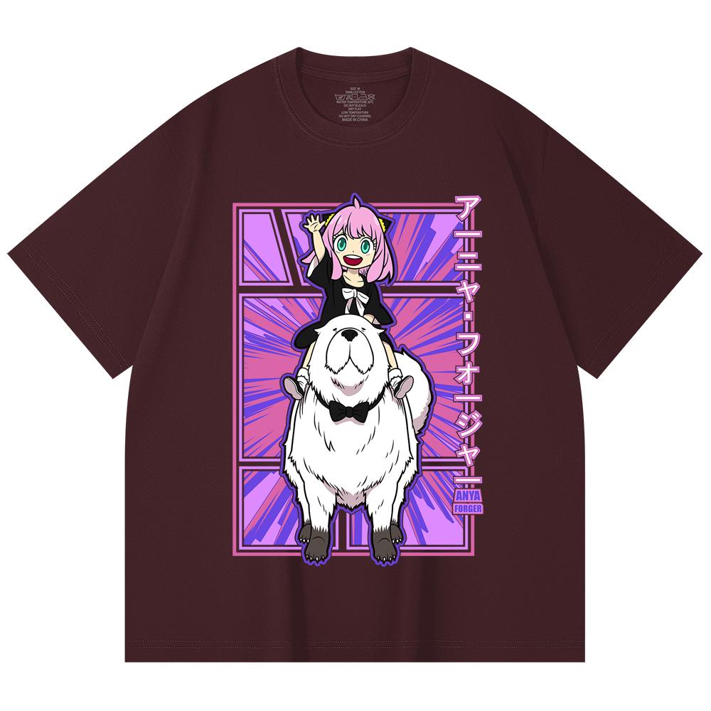 

230 Gsm 100% Cotton Spy Family V9 Print Unisex Heavy Cotton T Shirt 2XL