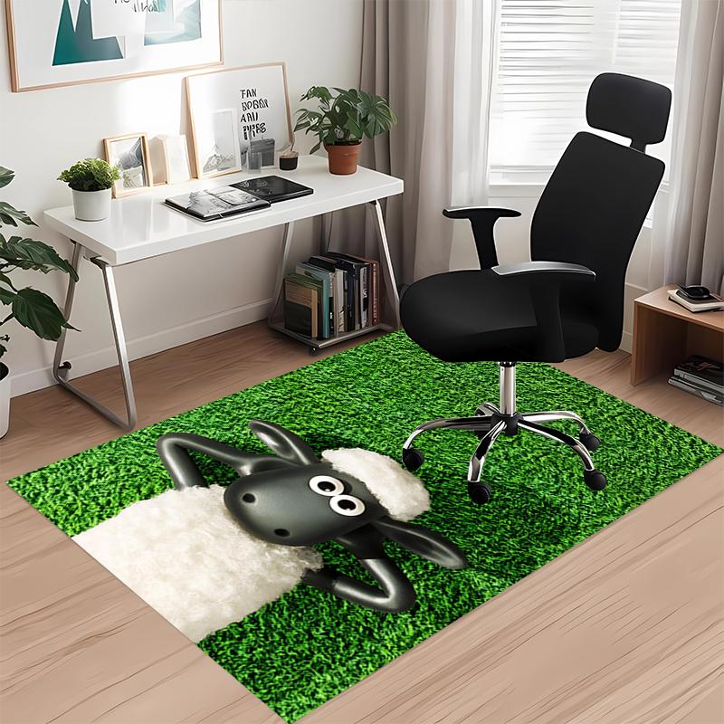 Shaun the Sheep Printed Carpetrugfor Office Chair Living Room Bedroom Kitchen Room Decor Gifts